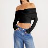 SNDYS Madrid Off Shoulder Top Best