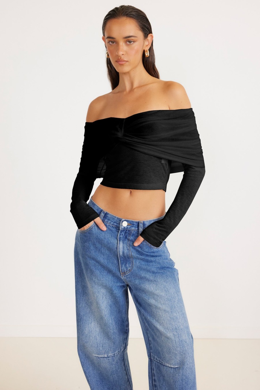 SNDYS Madrid Off Shoulder Top Best